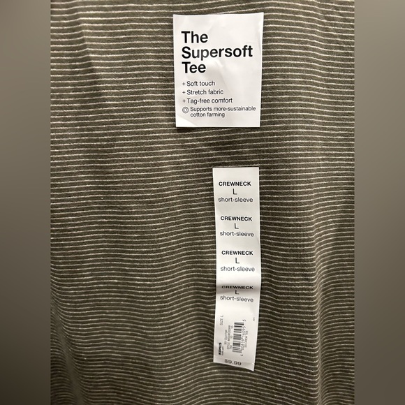 Unisex Sonoma Green Stripped Tee - Picture 4 of 6